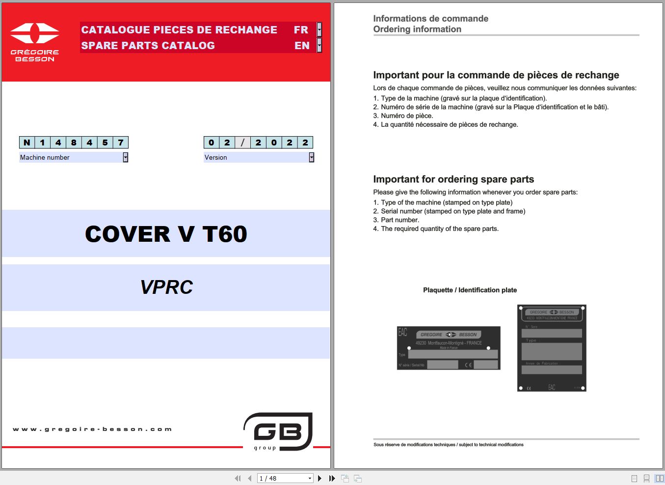 Gregoire Besson Attachment Parts Operation Maintenance Manual PDF Request (2)