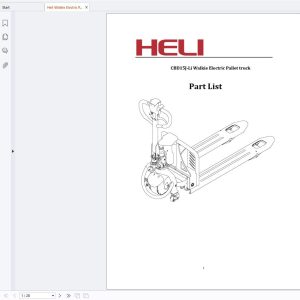 Heli Walkie Electric Pallet truck CBD15J Li Parts Manual (1)