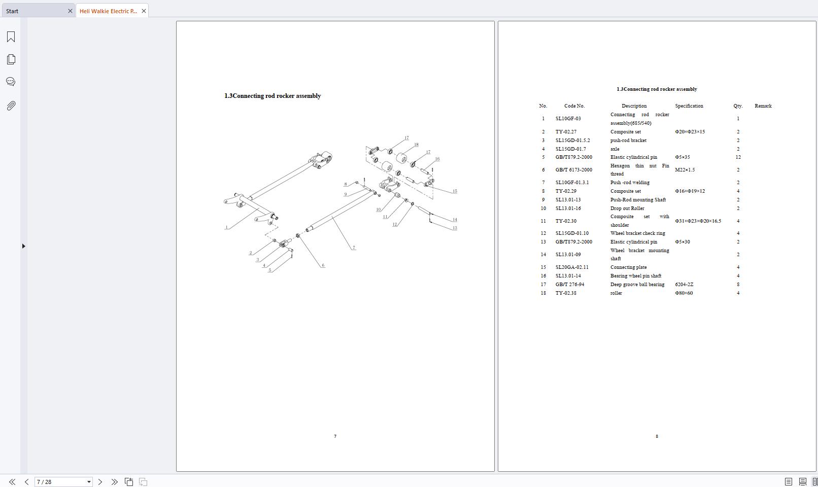 Heli Walkie Electric Pallet truck CBD15J Li Parts Manual (2)
