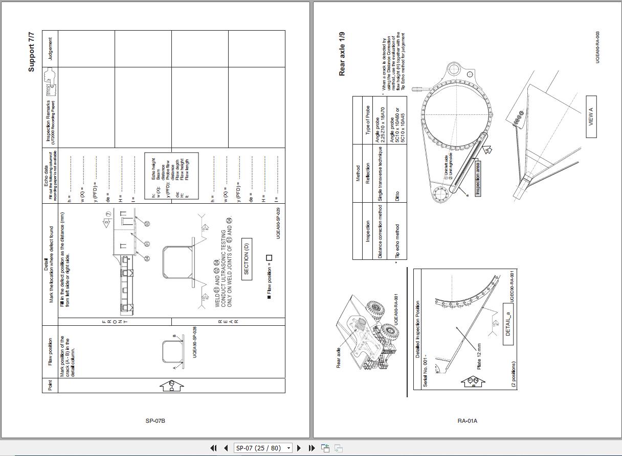Hitachi EH3500AC 3 Ultra Sonic UT Inspection Check Sheets PMQEC90 EN UT00 2