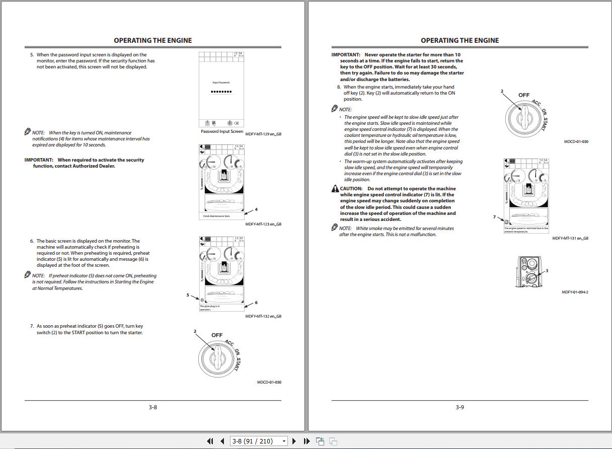 Hitachi Excavator ZX135US 7 Short Reach Front Operator Manual ENMDA4 SR1 2 2