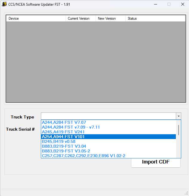 Hyster Yale CCS NCEA Software Updater FST 1.91 10.2024 Database Collection Program 1