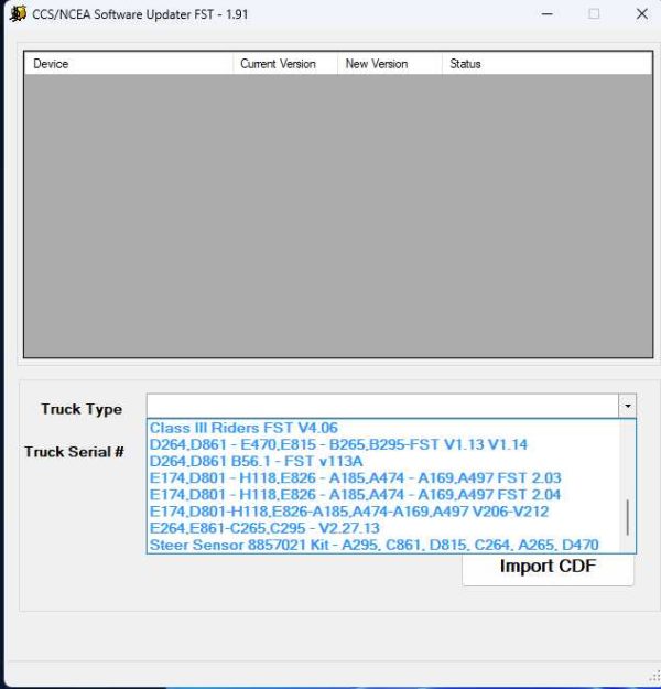 Hyster Yale CCS NCEA Software Updater FST 1.91 10.2024 Database Collection Program 3