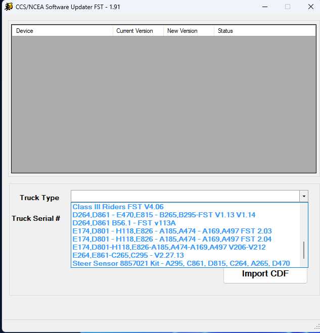 Hyster Yale CCS NCEA Software Updater FST 1.91 10.2024 Database Collection Program 3