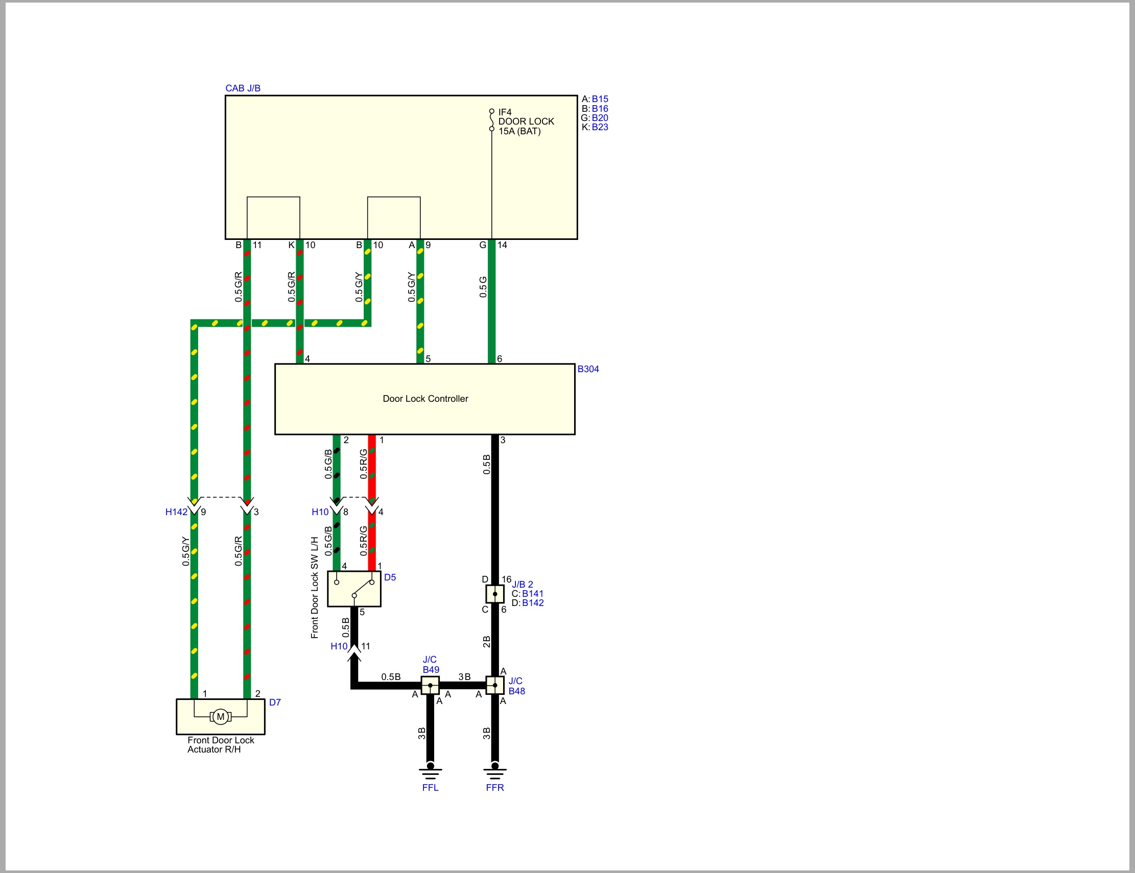 Isuzu Truck N Series 08 Cab model 2013 to 2021 Wiring Diagram LGHTML WEN 1441ZA (2)