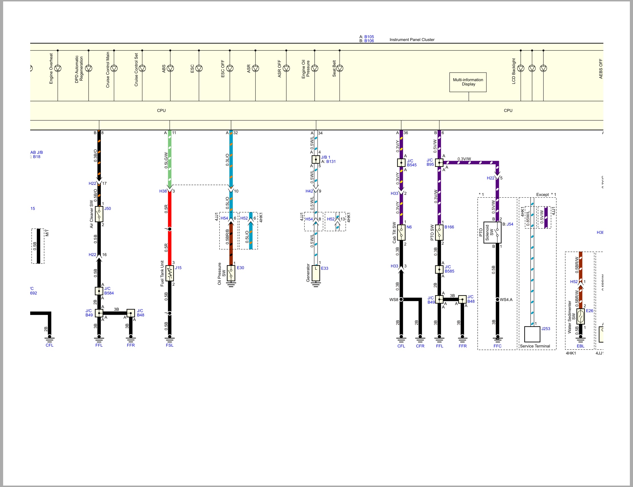 Isuzu Truck N Series 08 Cab model 2021 2nd edition Australia New Zealand Wiring Diagram LGHTML WEN 2111AU (2)