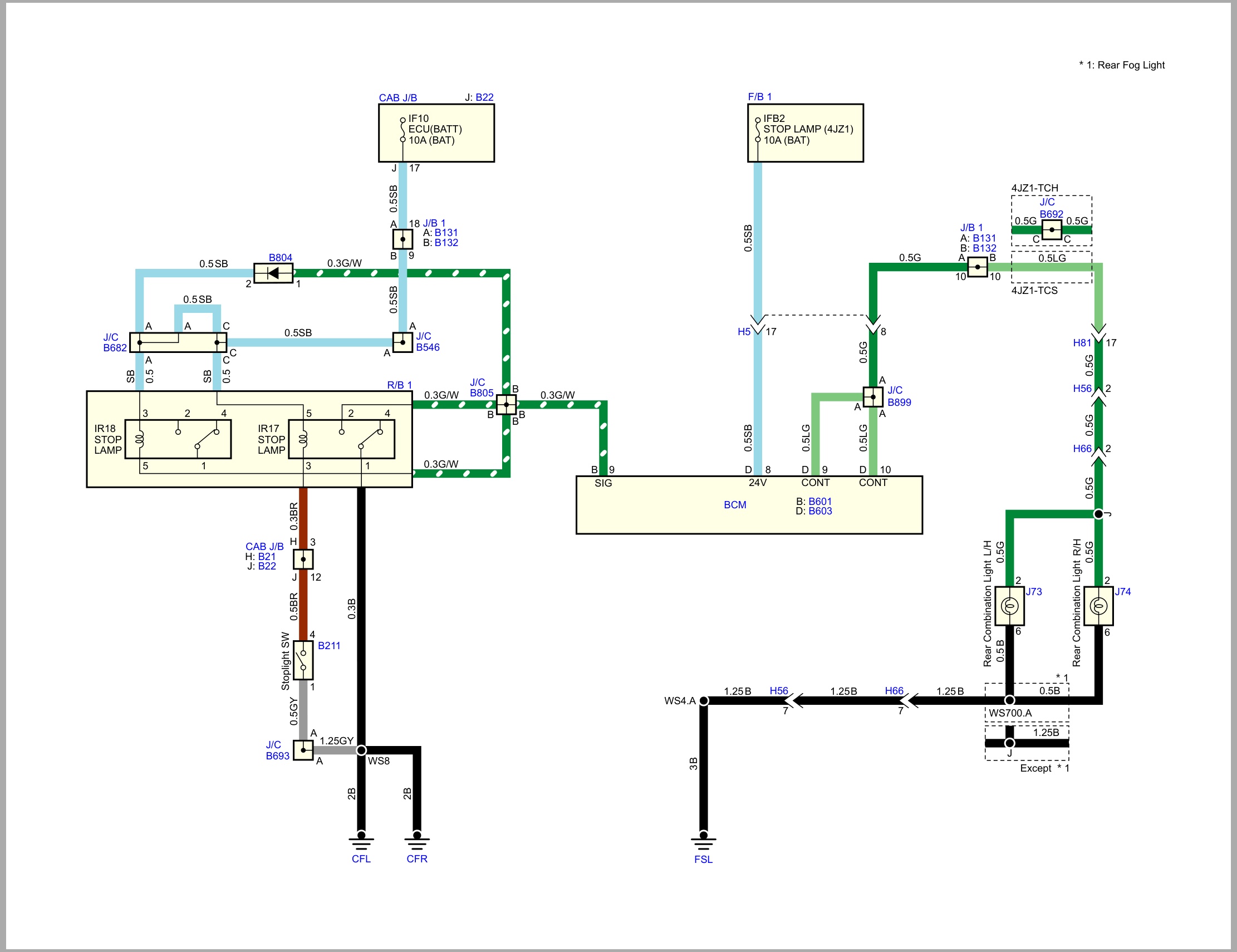 Isuzu Truck N Series 08 Cab model 2023 to 2025 Wiring Diagram LGHTML WEN 2221IGJ (1)