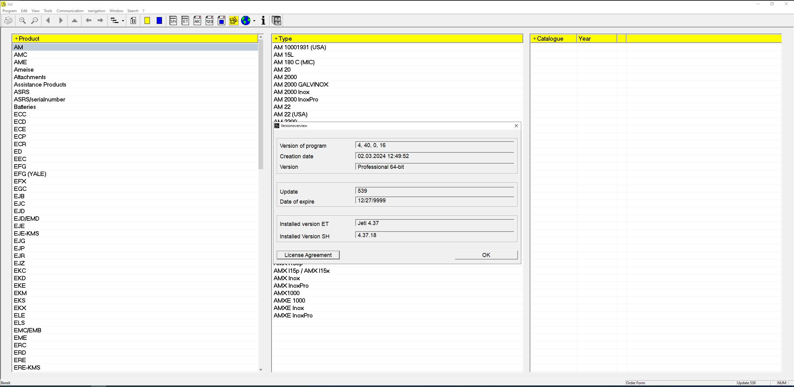 JUNGHEINRICH ForkLift ET v4.37 539 02.2025 Spare Parts Catalog 1