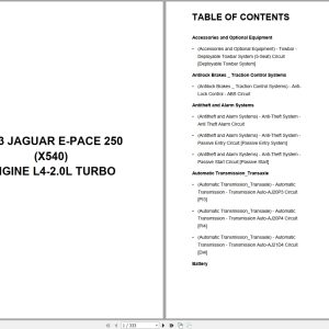Jaguar E PACE 250 X540 2023 Engine L4 2.0L Turbo Wiring Diagram (1)