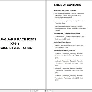 Jaguar F Pace P250S X761 2025 Engine L4 2.0L Turbo Wiring Diagram (1)