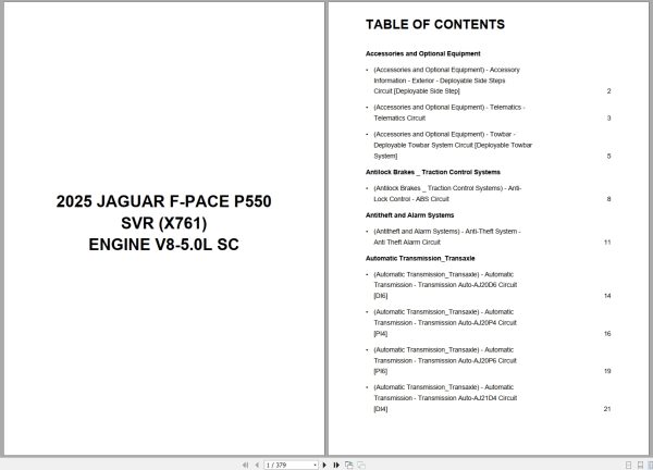 Jaguar F Pace P550 Svr X761 2025 Engine V8 5.0L Sc Wiring Diagram (1)