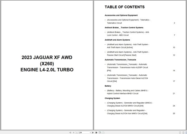 Jaguar XF AWD X260 Engine L4 2.0L Turbo Wiring Diagram (1) Jaguar Xf Awd X260 Engine L4 2.0L Turbo Wiring Diagram (1)