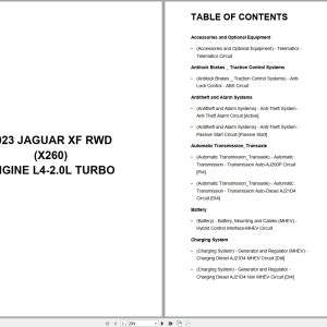 Jaguar XF RWD X260 2023 Engine L4 2.0L Turbo Wiring Diagram (1)
