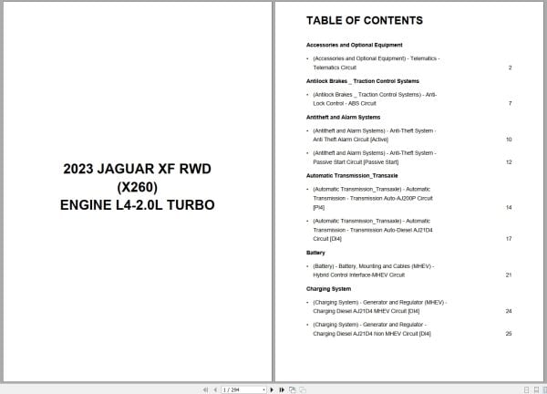 Jaguar Xf Rwd X260 2023 Engine L4 2.0L Turbo Wiring Diagram (1)