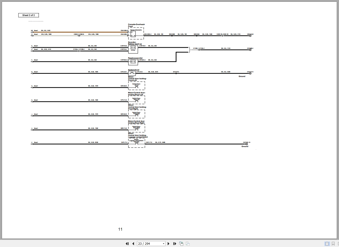 Jaguar XF RWD X260 2023 Engine L4 2.0L Turbo Wiring Diagram (2)