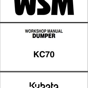 Kubota Dumper KC70 Workshop Manual RY921 20110 1
