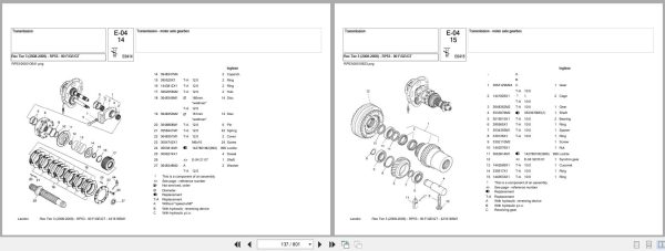 Landini Tractor Rex Tier 3 2008 2009 RP53 90 F GE GT Parts Catalog 4216183M1 3