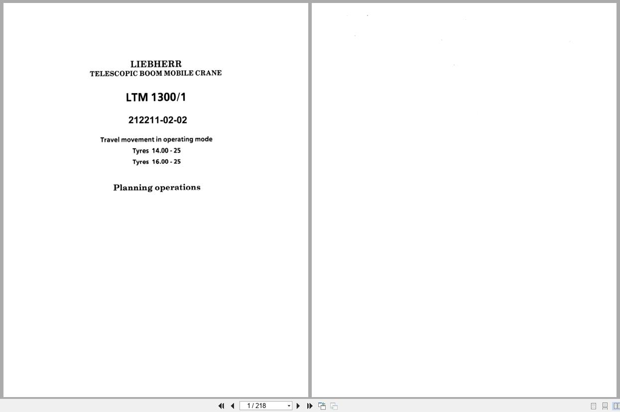 Liebherr Crane LTM 1300 6.1 Operators Manual 1