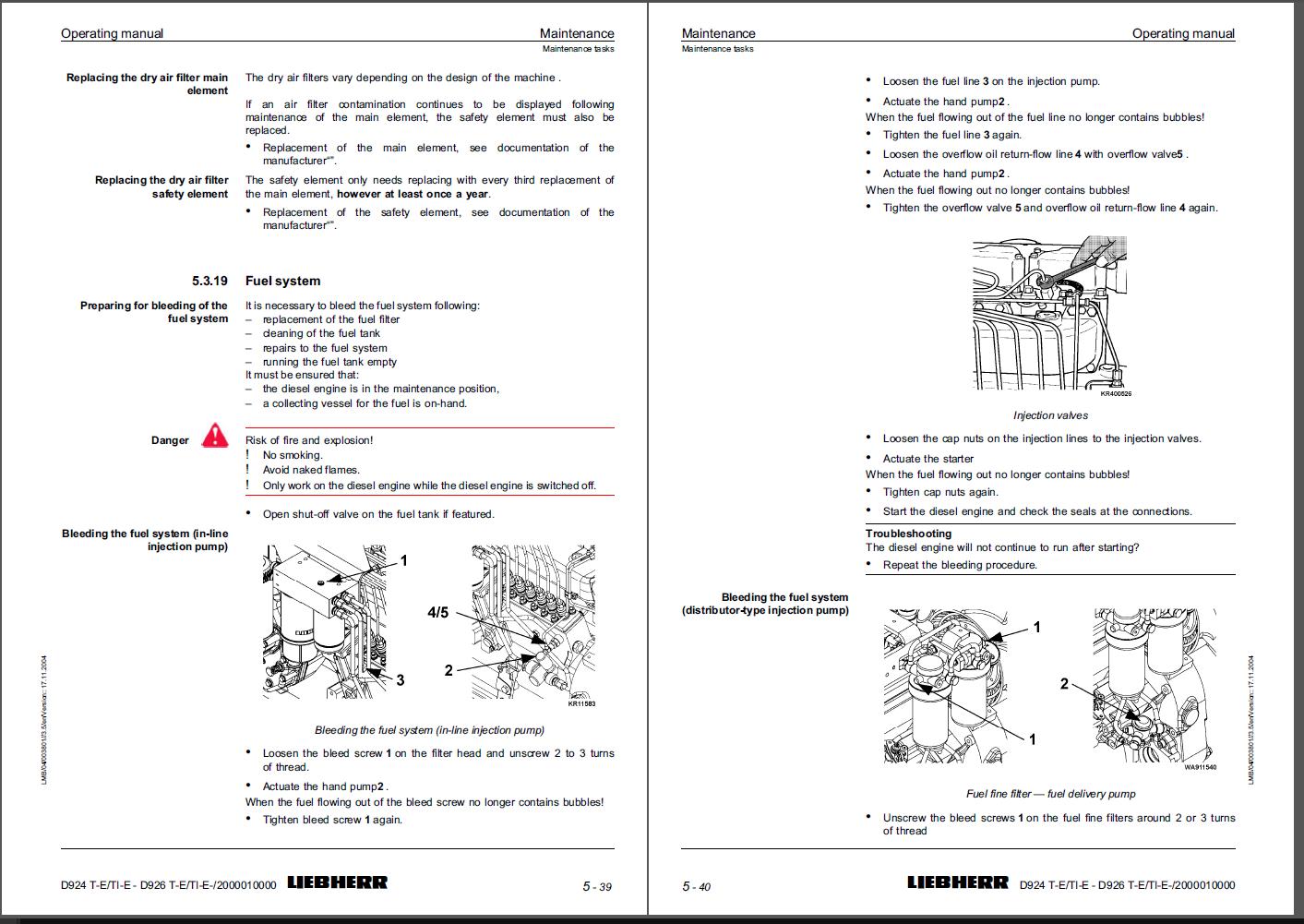 Liebherr Crane LTM1300 6.1 Transmission Engine Axle Pumb Service Operation Manual 6