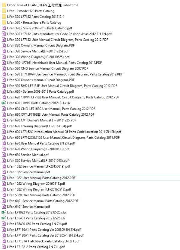 Lifan Car 1.8 GB PDF User Service Manual Parts Catalog (4)