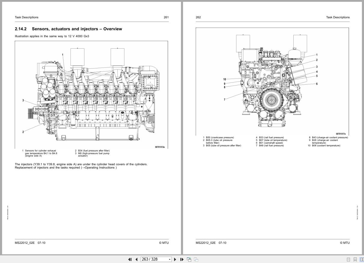 MTU Engine 12V4000G23 to 12V4000G83 Technical Manual MS22012 02E 3