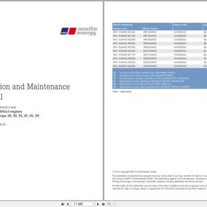 MTU Engine 12V4000Gx3 16V4000Gx3 Operation and Maintenance Manual SS180014 04E 1