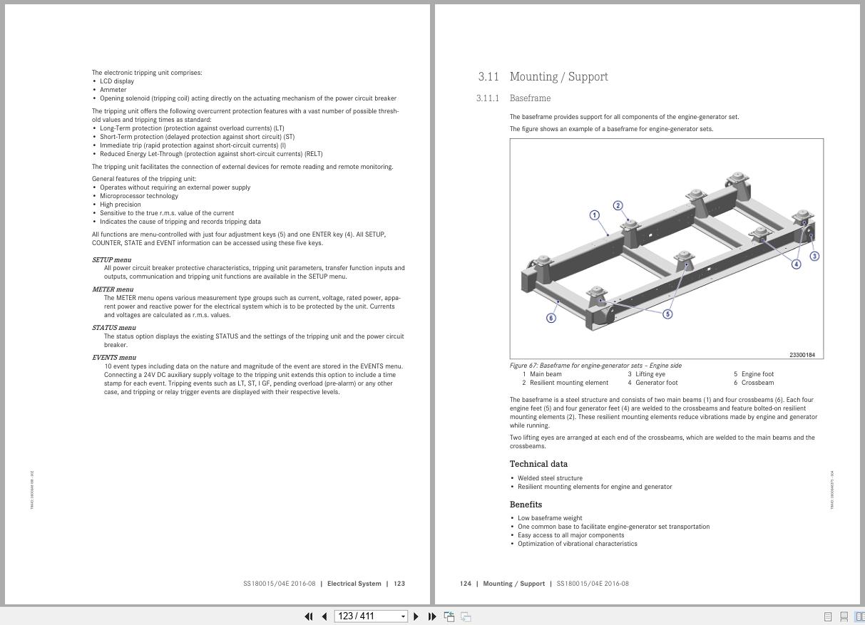 MTU Engine 20V4000Gx3 Operation and Maintenance Manual SS180015 04E 3