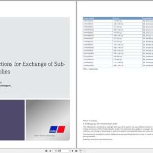 MTU Engine 20V4000Gx3x Instructions for Exchange of Subassemblies MS22071 00E 1