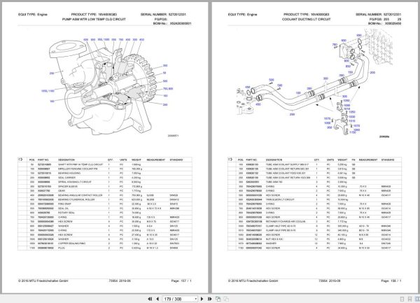 Mtu Engine Dg16V4000A2N Sn 95030500305 Parts Catalog (3)