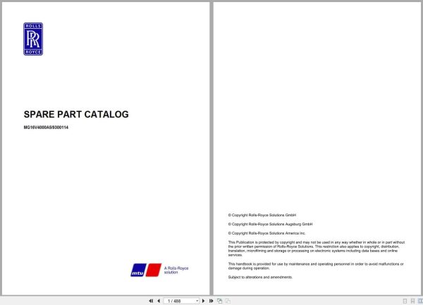 Mtu Engine Mg16V4000A5 Sn 9300114 Parts Catalog (1)