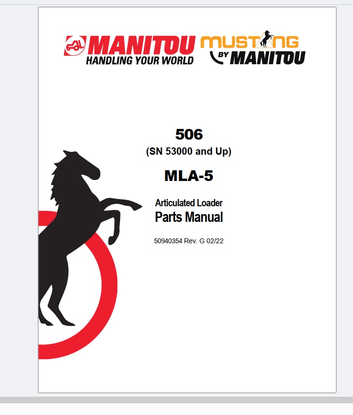 Manitou Articulated Loader AL ALT Series Service Operator Part Manual Update 2024 (4)