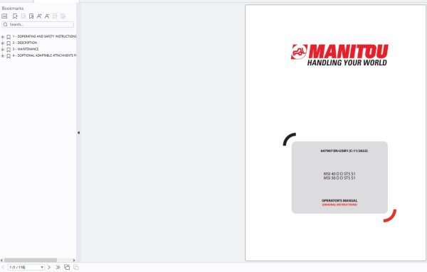 Manitou Forklift MSI Series Service Operator Part Manual Update 2024 Manitou Forklift Msi Series Service Operator Part Manual Update 2024 (5)
