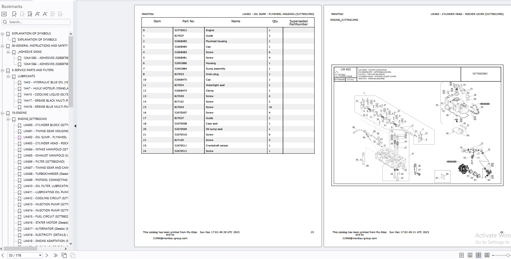 Manitou Forklift TMT TMT X Series Service Operator Part Manual Update 2024 (3)