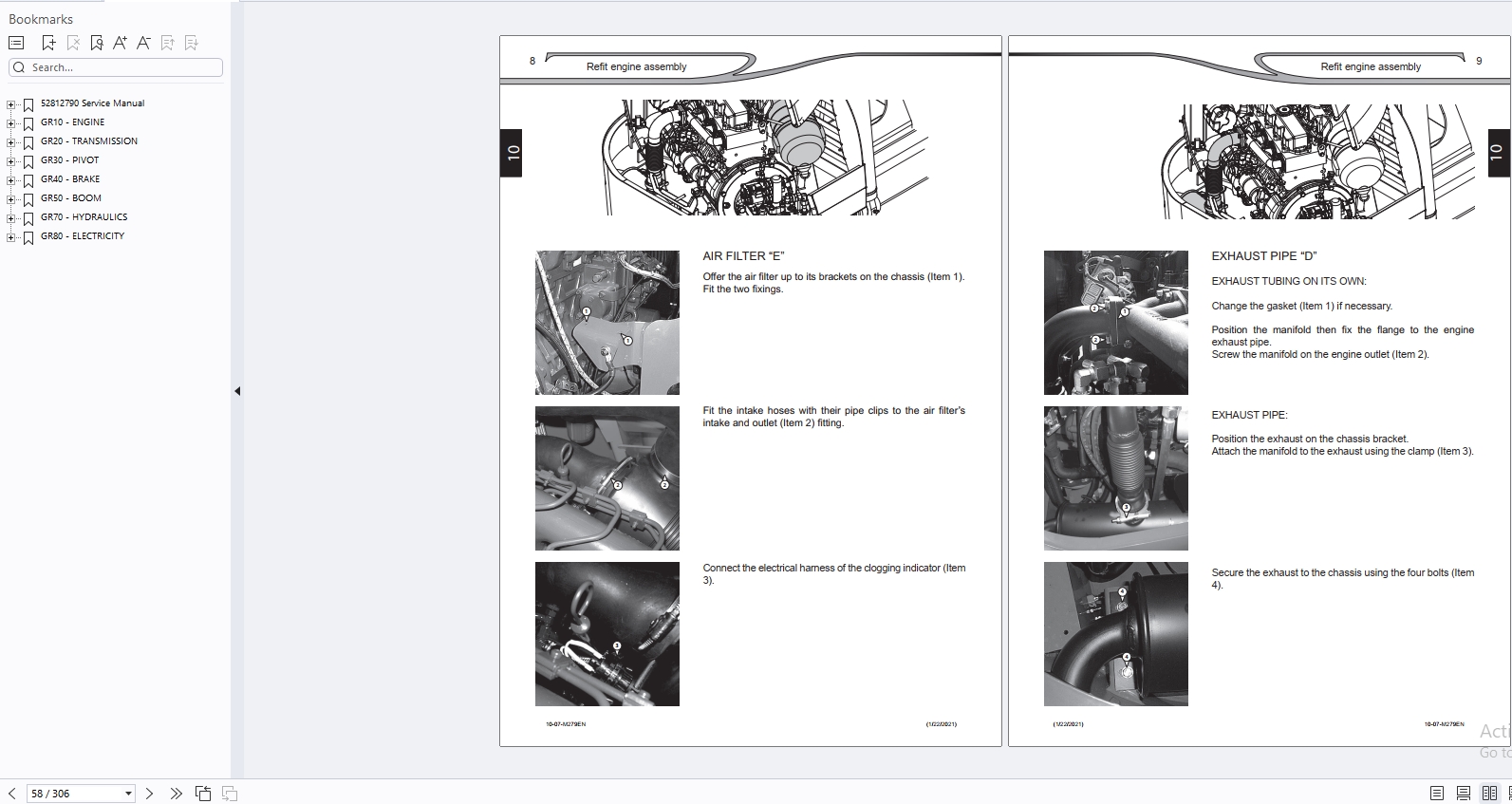 Manitou Forklift TMT TMT X Series Service Operator Part Manual Update 2024 (6)