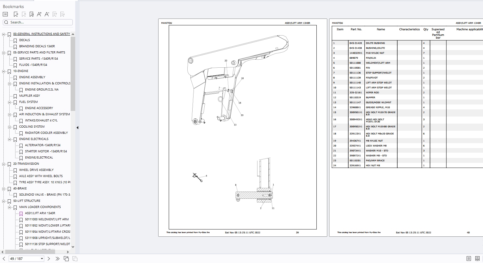 Manitou Skid Steer Loader R RT Series Service Operator Part Manual Update 2024 (2)