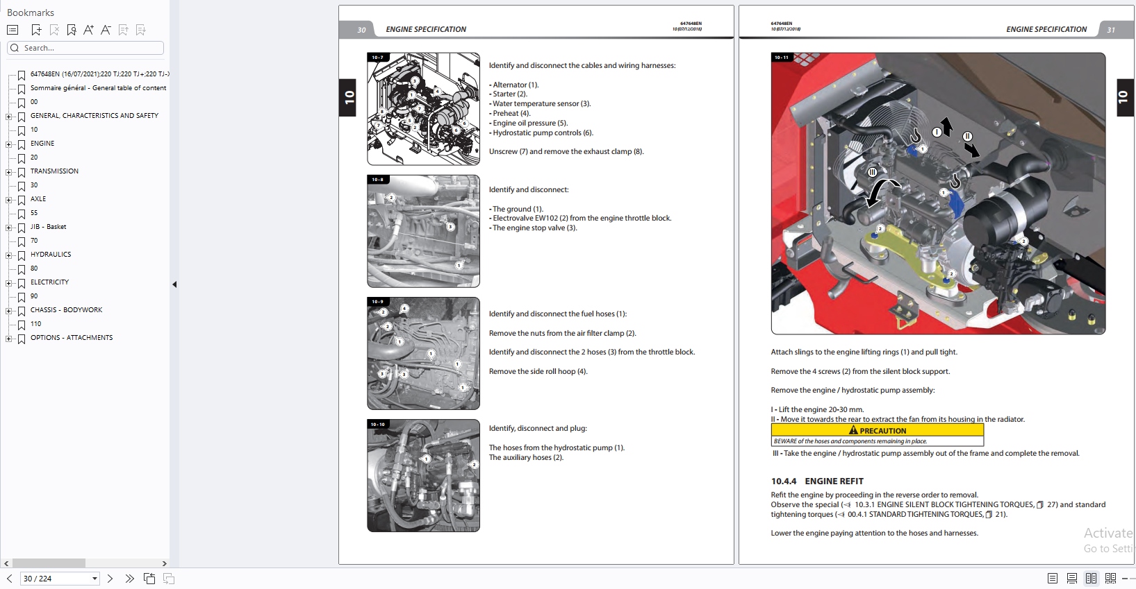 Manitou TJ TJP TJ X TJ XP Series Service Operator Part Manual Update 2024 (3)