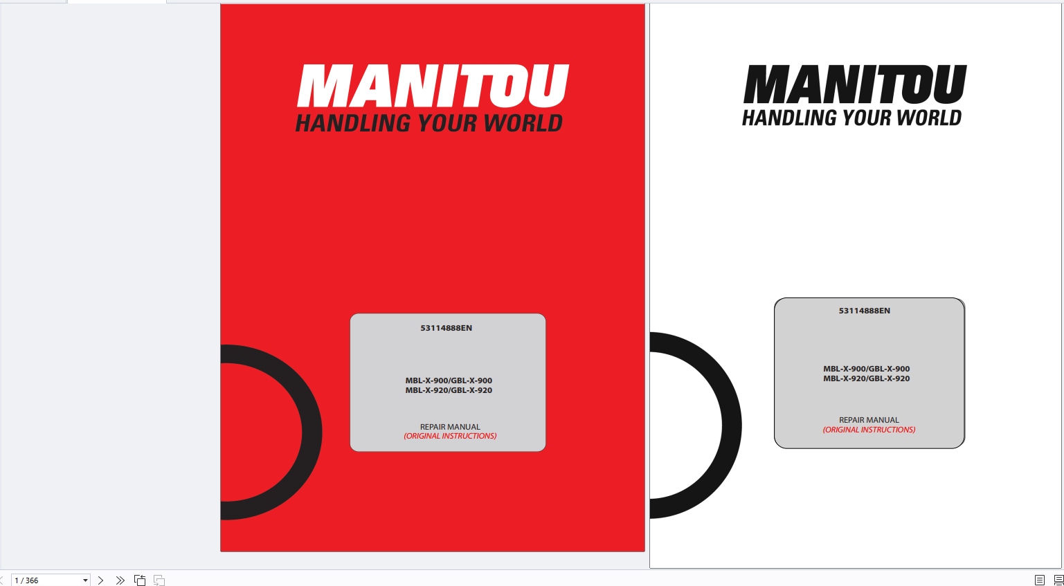 Manitou Telehandler MB MBL MBL X Series Service Operator Part Manual Update 2024 (3)