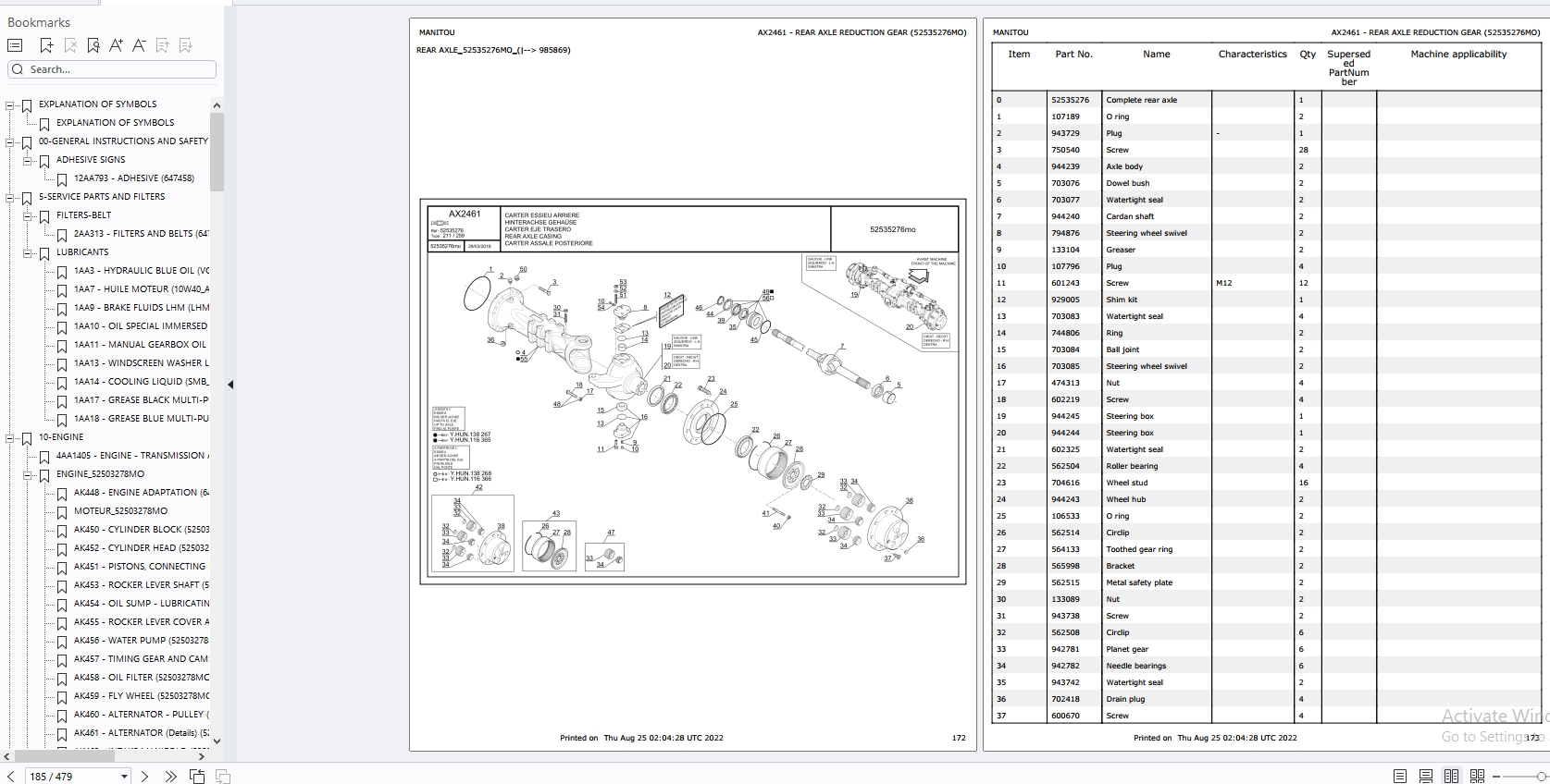 Manitou Telehandler MT MT X Series Service Operator Part Manual Update 2024 (3)