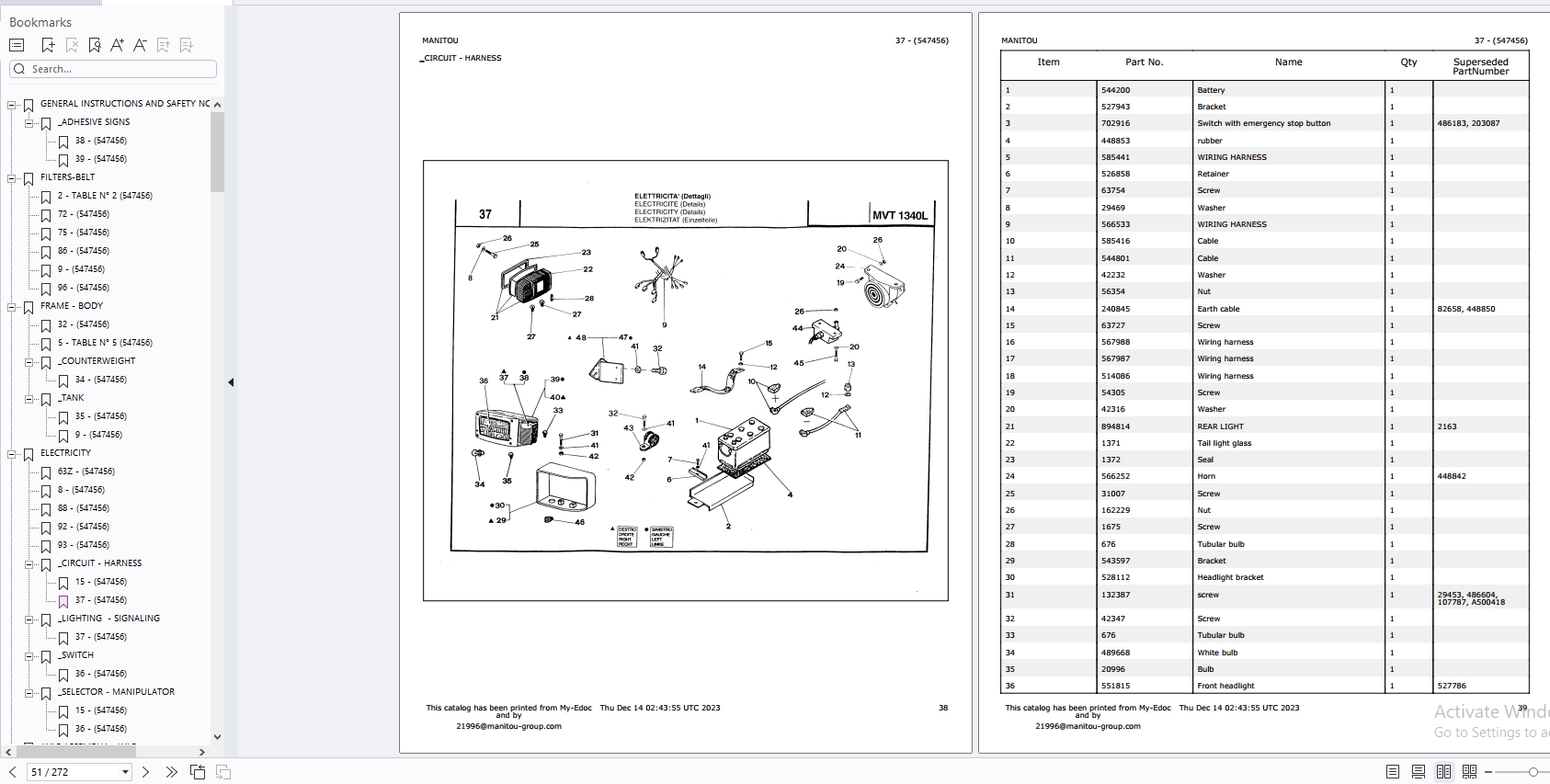 Manitou Telehandler MVT Series Service Operator Part Manual Update 2024 (5)