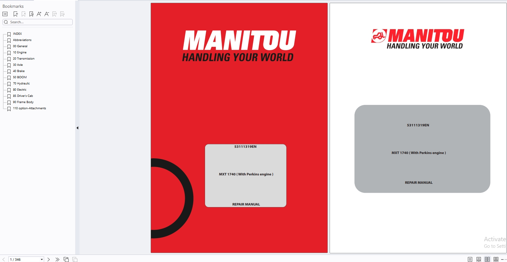 Manitou Telescopic Handlers MXT Series Service Operator Part Manual Update 2024 (2)