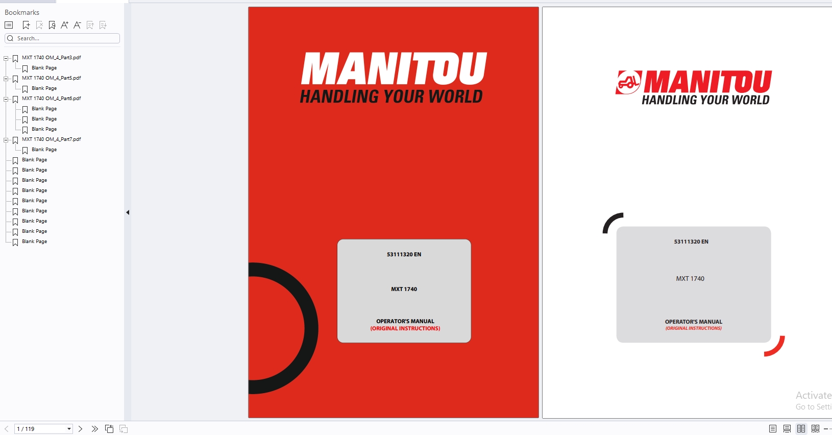 Manitou Telescopic Handlers MXT Series Service Operator Part Manual Update 2024 (4)
