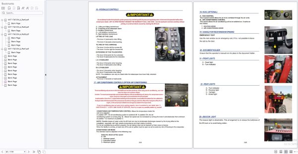 Manitou Telescopic Handlers MXT Series Service Operator Part Manual Update 2024 (6)