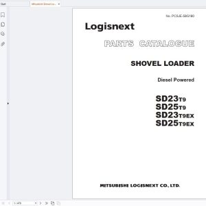 Mitsubishi Shovel Loader SD23T9 SD23T9EX SD25T9 SD25T9EX Parts Catalog (1)