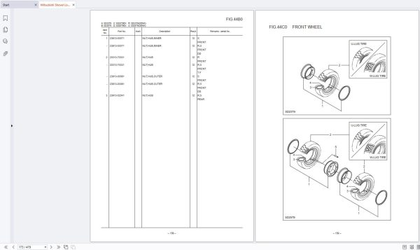 Mitsubishi Shovel Loader SD23T9 SD23T9EX SD25T9 SD25T9EX Parts Catalog (2)