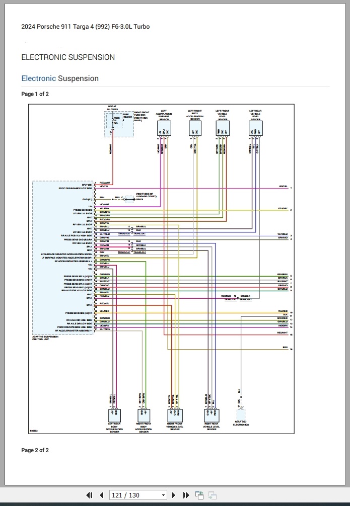 Porsche 911 Targa 4 992 2024 F6 3.0L Turbo Wiring Diagram (1)