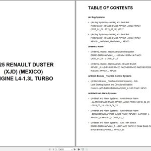 Renault Duster XJD MEXICO 2025 Engine L4 1.3L Turbo Wiring Diagram (1)