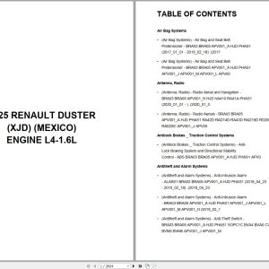 Renault Duster XJD MEXICO 2025 Engine L4 1.6L Wiring Diagram (1)