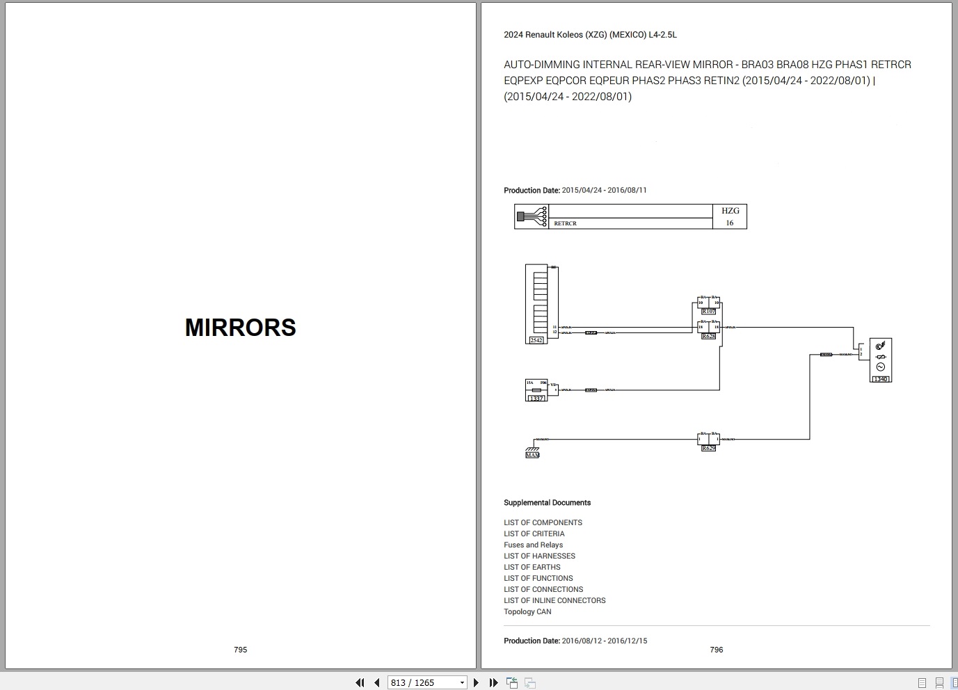 Renault Koleos XZG MEXICO 2024 Engine L4 2.5L Wiring Diagram (2)