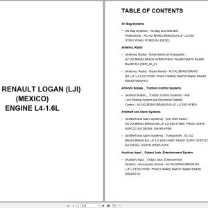 Renault Logan (LJI) (MEXICO) 2025 Engine L4 1.6L Wiring Diagram (1)