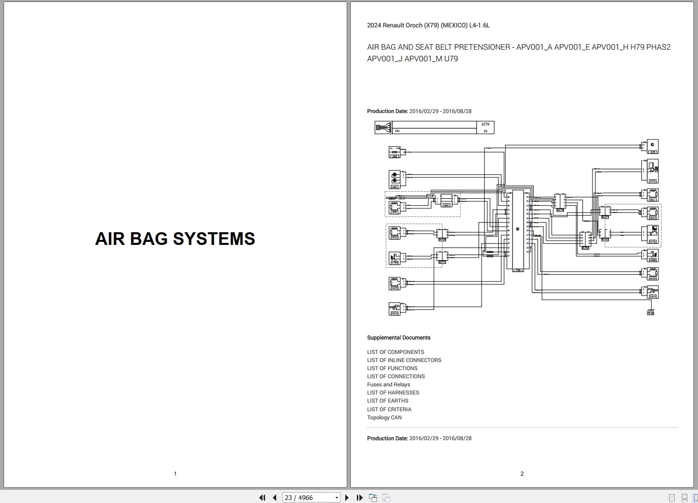 Renault Oroch X79 MEXICO 2024 Engine L4 1.6L Wiring Diagram (2)